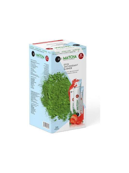 Matcha Premium Japanese Çilek Aromalı Detox Burner Form Matcha Çayı